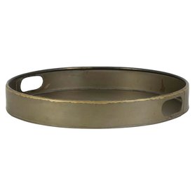 Podnos FLORO v bronzové barvě  o průměru 45 cm