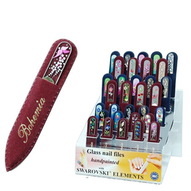 Skleněný pilníček Bohemia Crystal  Swarovski - čiré sklo, 11,5 cm