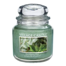Village Candle Vonná svíčka ve skle - Eukalyptus a máta-Eucalyptus Mint