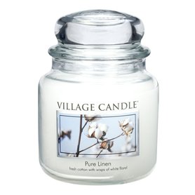 Village Candle Vonná svíčka ve skle  - Čisté prádlo - Pure Linen