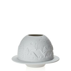 Porcelánová průsvitka  Vesnička - na čajovou svíci