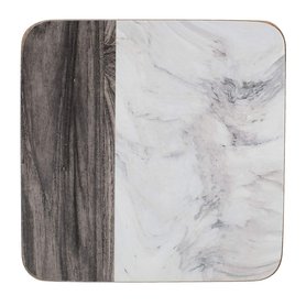 Korkové podložky pod skleničky  MARBLE  - set 6 , 105 x105 mm