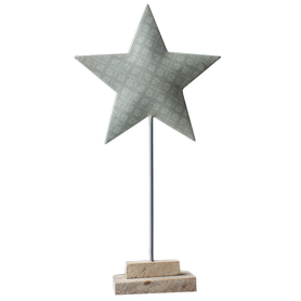 Kovová dekorace ORNAMENT - Hvězda na stojánku
